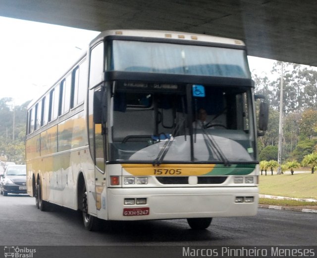 Empresa Gontijo de Transportes 15705 na cidade de Ipatinga, Minas Gerais, Brasil, por Marcos Pinnheiro Meneses. Número da foto: #2676221.