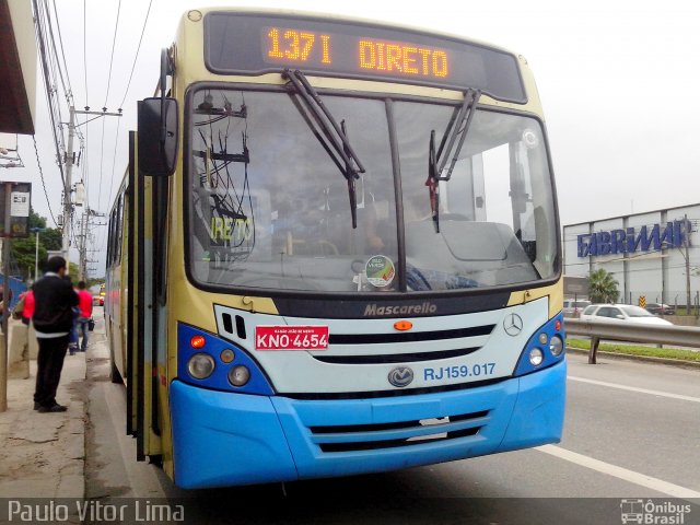 Master Transportes Coletivos de Passageiros RJ 159.017 na cidade de Rio de Janeiro, Rio de Janeiro, Brasil, por Paulo Vitor Lima. ID da foto: 2674862.