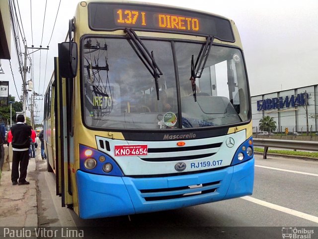 Master Transportes Coletivos de Passageiros RJ 159.017 na cidade de Rio de Janeiro, Rio de Janeiro, Brasil, por Paulo Vitor Lima. Número da foto: #2674872.