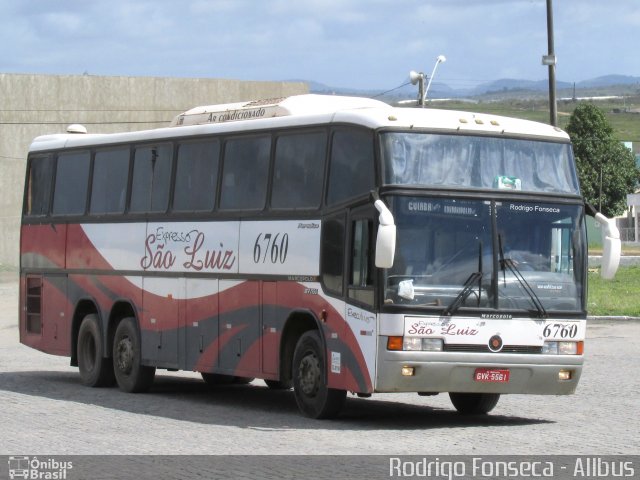 Expresso São Luiz 6760 na cidade de Caruaru, Pernambuco, Brasil, por Rodrigo Fonseca. Número da foto: #2676616.