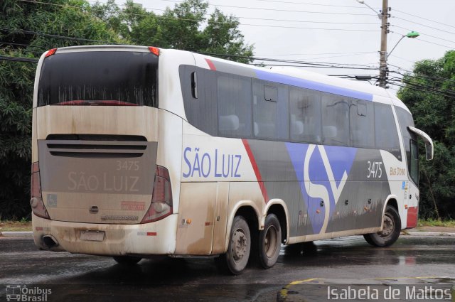 Viação São Luiz 3475 na cidade de Cuiabá, Mato Grosso, Brasil, por Isabela de Mattos. Número da foto: #2675639.