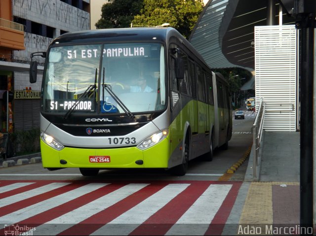 Milênio Transportes 10733 na cidade de Belo Horizonte, Minas Gerais, Brasil, por Adão Raimundo Marcelino. ID da foto: 2624716.