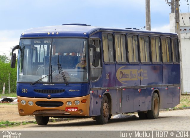 Cidos Bus 310 na cidade de Caruaru, Pernambuco, Brasil, por Iury  Mello. Número da foto: #2624535.