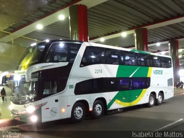 Verde Transportes 2214 na cidade de Cuiabá, Mato Grosso, Brasil, por Isabela de Mattos. ID da foto: 2623910.