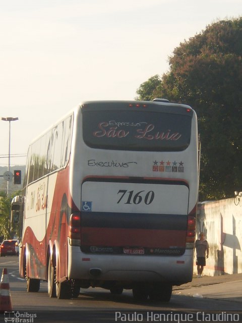 Expresso São Luiz 7160 na cidade de Goiânia, Goiás, Brasil, por Paulo Henrique Claudino. Número da foto: #2624107.