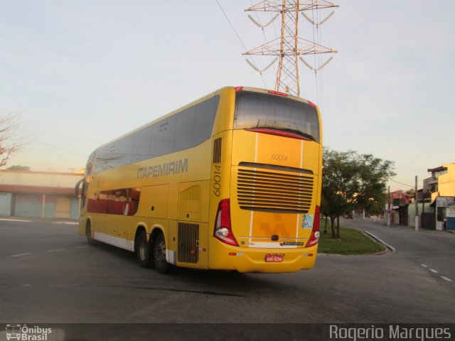 Viação Itapemirim 60014 na cidade de Taubaté, São Paulo, Brasil, por Rogerio Marques. ID da foto: 2625969.