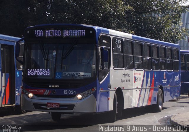 Auto Viação Bragança Metropolitana > Viação Raposo Tavares 12.024 na cidade de São Paulo, São Paulo, Brasil, por Cristiano Soares da Silva. ID da foto: 2626285.