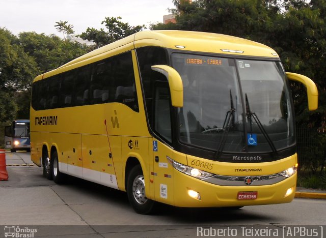 Viação Itapemirim 60685 na cidade de São Paulo, São Paulo, Brasil, por Roberto Teixeira. Número da foto: #2626800.