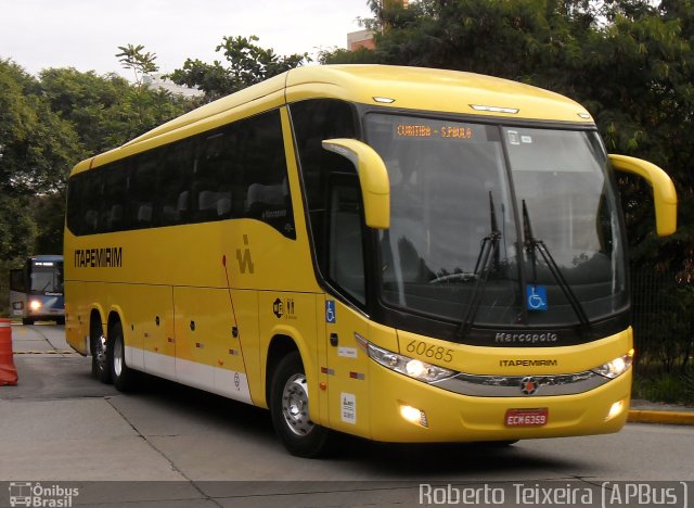 Viação Itapemirim 60685 na cidade de São Paulo, São Paulo, Brasil, por Roberto Teixeira. ID da foto: 2626800.