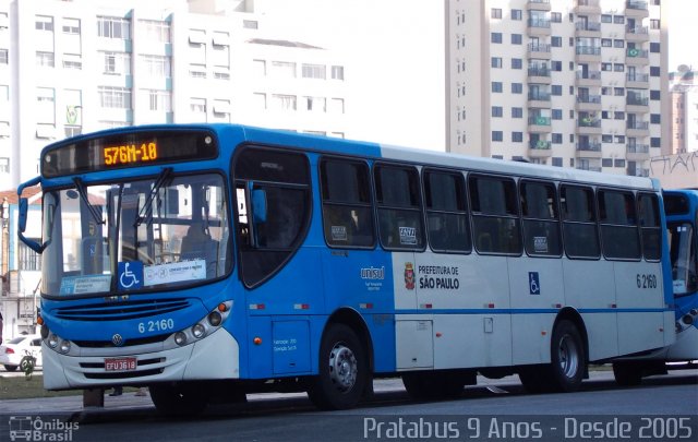 TUPI - Transportes Urbanos Piratininga 6 2160 na cidade de São Paulo, São Paulo, Brasil, por Cristiano Soares da Silva. Número da foto: #2626342.