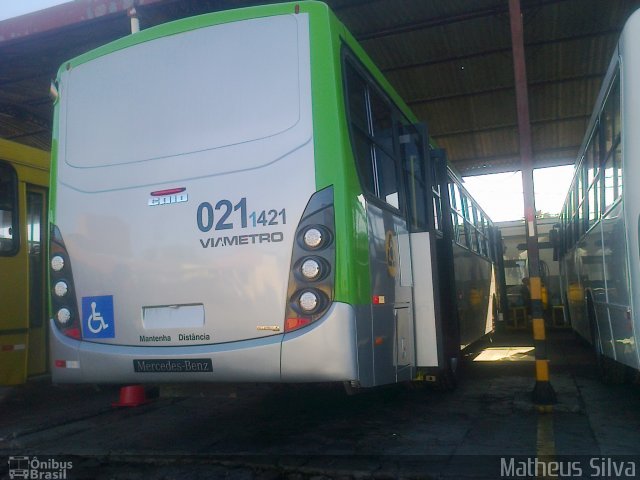 Via Metro - Auto Viação Metropolitana 021.1.421 na cidade de Maracanaú, Ceará, Brasil, por Matheus Silva. Número da foto: #2626371.