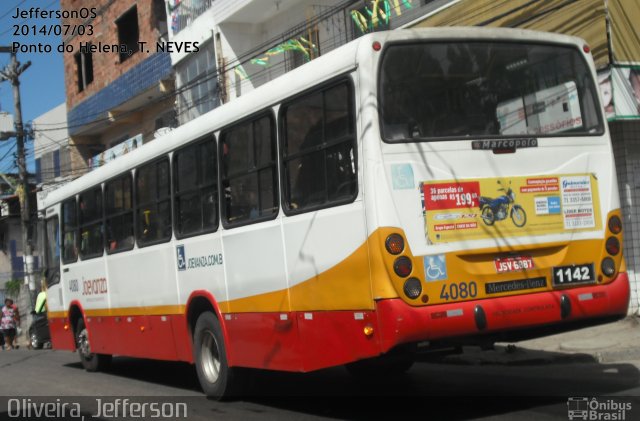 Empresa de Transportes Joevanza 4080 na cidade de Salvador, Bahia, Brasil, por Jefferson Oliveira. ID da foto: 2629357.