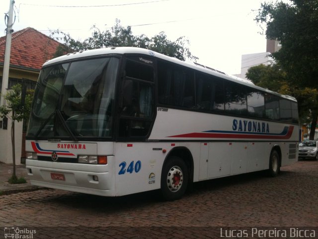 Sayonara - Auto Viação Monte Alverne 240 na cidade de Porto Alegre, Rio Grande do Sul, Brasil, por Lucas Pereira Bicca. ID da foto: 2629443.