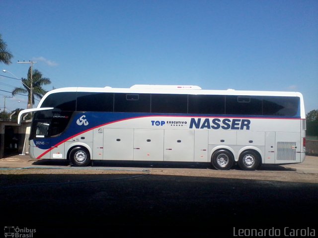 Viação Nasser 202145 na cidade de Guaxupé, Minas Gerais, Brasil, por Leonardo Carola. Número da foto: #2629643.