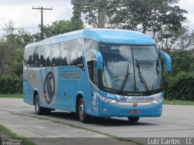 Auto Viação Progresso 6141 na cidade de Recife, Pernambuco, Brasil, por Luiz Carlos de Santana. Número da foto: #2631164.