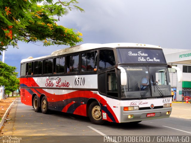 Expresso São Luiz 6510 na cidade de Goiânia, Goiás, Brasil, por Paulo Roberto de Morais Amorim. Número da foto: #2633443.