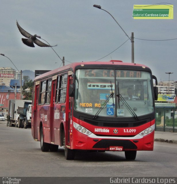 Auto Lotação Ingá 1.1.099 na cidade de Niterói, Rio de Janeiro, Brasil, por Gabriel Cardoso Lopes. Número da foto: #2632490.