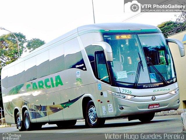 Viação Garcia 7926 na cidade de Maringá, Paraná, Brasil, por Victor Hugo Guedes Pereira. ID da foto: 2633418.