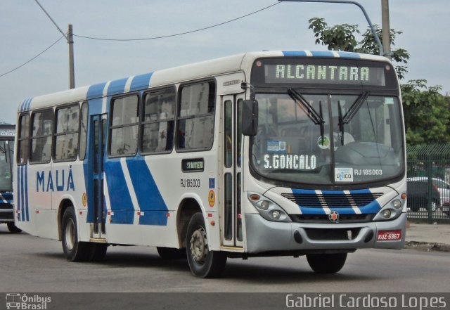 Viação Mauá RJ 185.003 na cidade de Niterói, Rio de Janeiro, Brasil, por Gabriel Cardoso Lopes. Número da foto: #2632501.