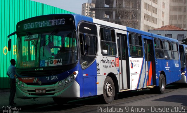 Viação Pirajuçara 11.608 na cidade de São Paulo, São Paulo, Brasil, por Cristiano Soares da Silva. Número da foto: #2633487.