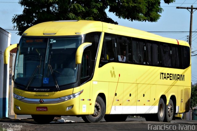 Viação Itapemirim 60671 na cidade de Ourinhos, São Paulo, Brasil, por Francisco Ivano. ID da foto: 2633731.