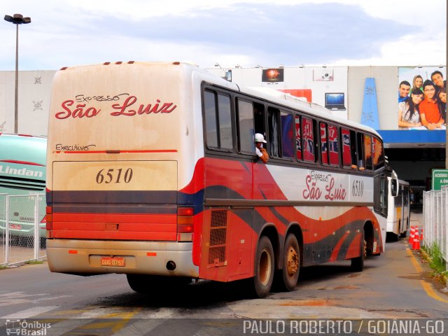 Expresso São Luiz 6510 na cidade de Goiânia, Goiás, Brasil, por Paulo Roberto de Morais Amorim. Número da foto: #2633437.