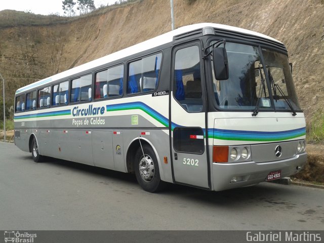 Auto Omnibus Circullare 5202 na cidade de Poços de Caldas, Minas Gerais, Brasil, por Gabriel D` Arque  Martins. ID da foto: 2634777.