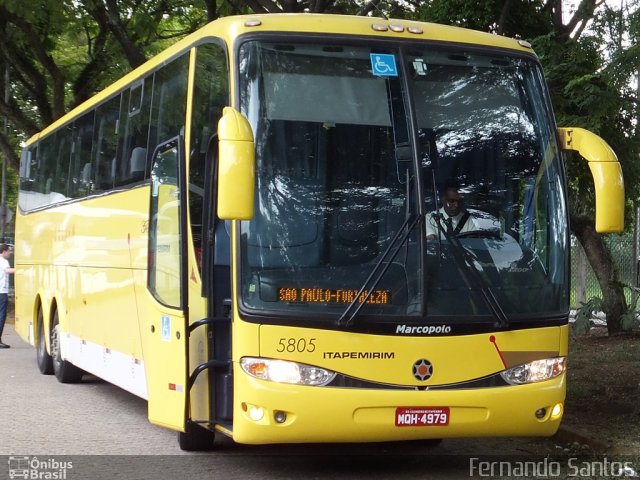 Viação Itapemirim 5805 na cidade de São Paulo, São Paulo, Brasil, por Fernando Santos. Número da foto: #2635836.