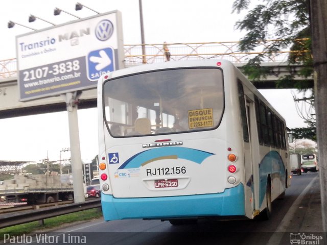 Auto Viação Vera Cruz - Belford Roxo RJ 112.156 na cidade de Rio de Janeiro, Rio de Janeiro, Brasil, por Paulo Vitor Lima. Número da foto: #2635010.