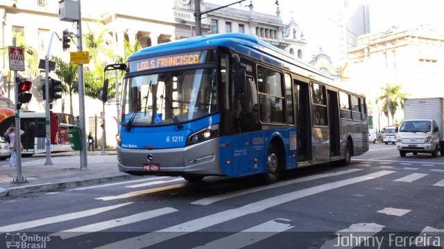 Viação Cidade Dutra 6 1211 na cidade de São Paulo, São Paulo, Brasil, por Johnny Ferreira. ID da foto: 2681554.