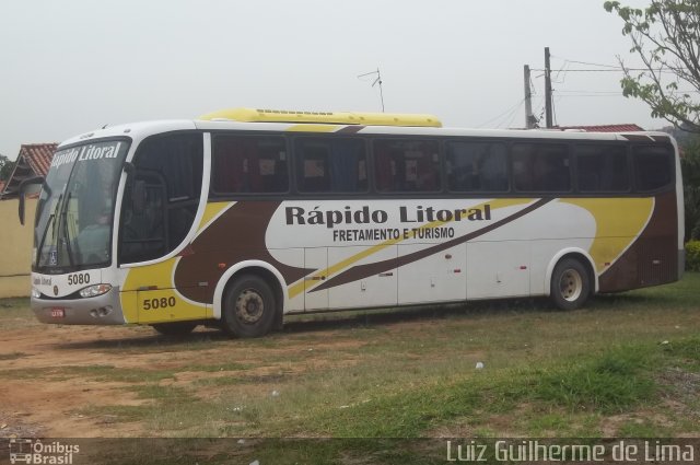 Rápido Litoral Fretamento e Turismo 5080 na cidade de São José dos Campos, São Paulo, Brasil, por Luiz Guilherme de Lima. Número da foto: #2680824.
