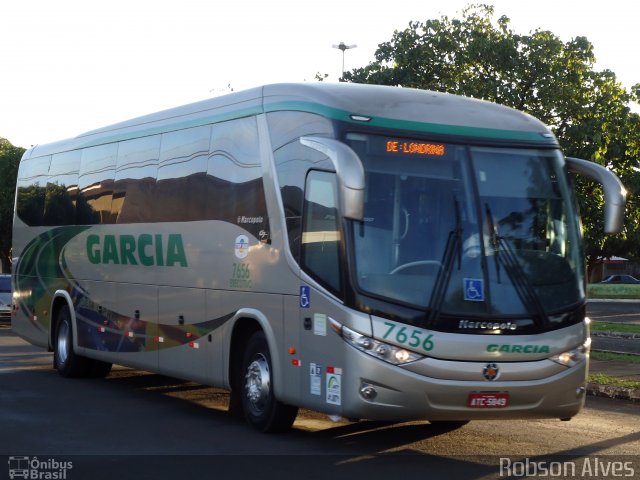 Viação Garcia 7656 na cidade de Paranavaí, Paraná, Brasil, por Robson Alves. ID da foto: 2682016.