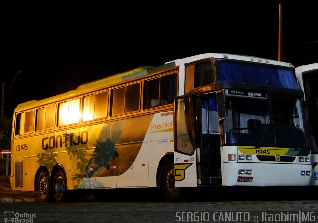 Empresa Gontijo de Transportes 15145 na cidade de Itaobim, Minas Gerais, Brasil, por Sérgio Augusto Braga Canuto. ID da foto: 2698401.