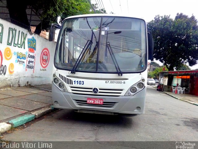 Transriver Transporte 1103 na cidade de Rio de Janeiro, Rio de Janeiro, Brasil, por Paulo Vitor Lima. Número da foto: #2698734.