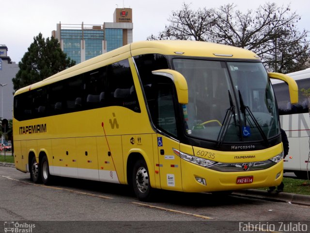 Viação Itapemirim 60735 na cidade de São Paulo, São Paulo, Brasil, por Fabricio Zulato. ID da foto: 2698988.