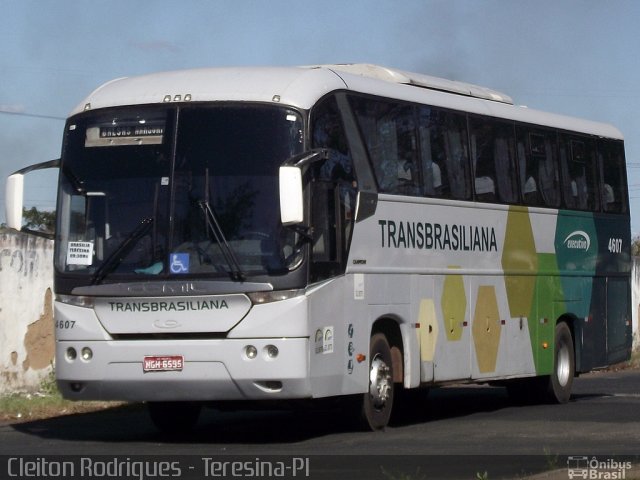 Transbrasiliana Transportes e Turismo 4607 na cidade de Teresina, Piauí, Brasil, por Cleiton Rodrigues. ID da foto: 2701615.