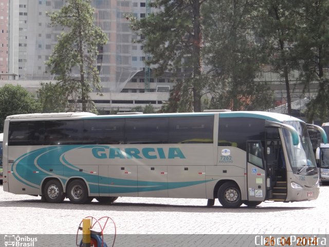 Viação Garcia 7262 na cidade de Curitiba, Paraná, Brasil, por Cleber Luiz Pereira. ID da foto: 2701493.