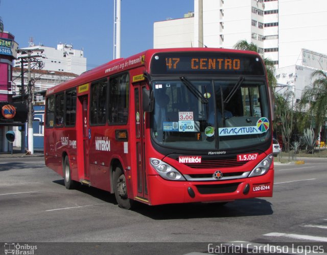 Viação Araçatuba 1.5.067 na cidade de Niterói, Rio de Janeiro, Brasil, por Gabriel Cardoso Lopes. Número da foto: #2703849.