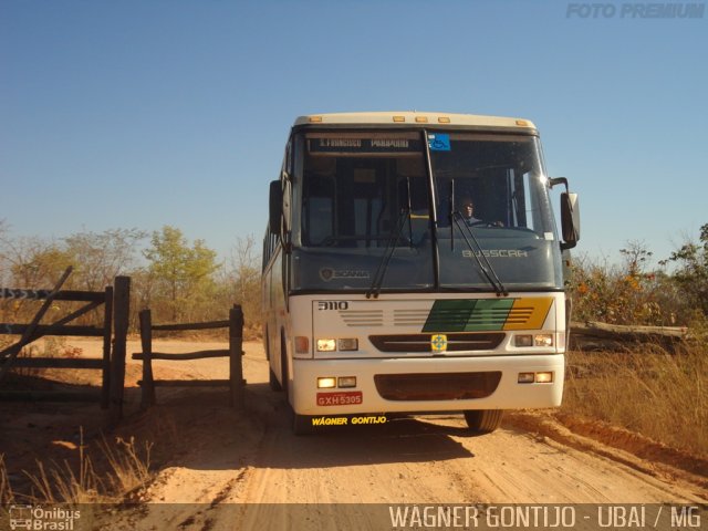 Empresa Gontijo de Transportes 3110 na cidade de Ubaí, Minas Gerais, Brasil, por Wagner Gontijo Várzea da Palma-mg. Número da foto: #2703161.
