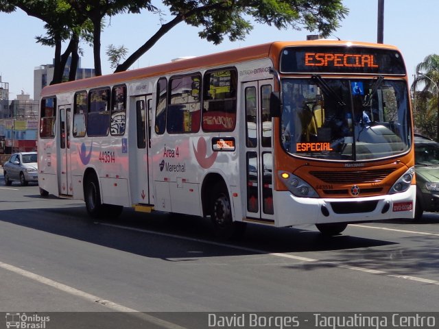 Auto Viação Marechal Brasília 443514 na cidade de Taguatinga, Distrito Federal, Brasil, por David Borges. ID da foto: 2704479.