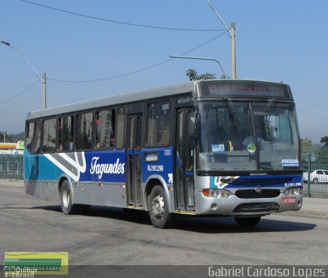 Auto Ônibus Fagundes RJ 101.296 na cidade de Niterói, Rio de Janeiro, Brasil, por Gabriel Cardoso Lopes. ID da foto: 2703869.