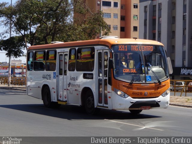 Auto Viação Marechal Brasília 444219 na cidade de Taguatinga, Distrito Federal, Brasil, por David Borges. Número da foto: #2704320.