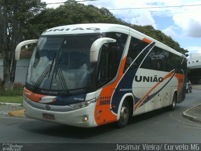 Expresso União 10192 na cidade de Curvelo, Minas Gerais, Brasil, por Josimar Vieira. ID da foto: 2704033.