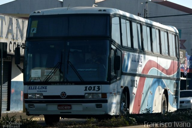 Eliz-Line Transporte e Turismo 1013 na cidade de Paraguaçu Paulista, São Paulo, Brasil, por Francisco Ivano. Número da foto: #2704456.