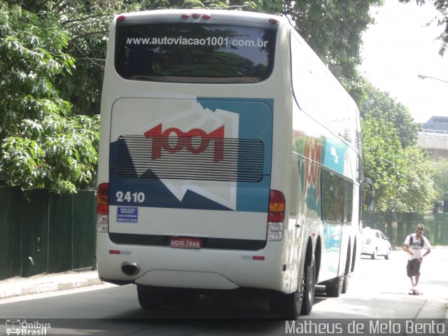 Auto Viação 1001 2410 na cidade de São Paulo, São Paulo, Brasil, por Matheus de Melo Bento. Número da foto: #2702940.