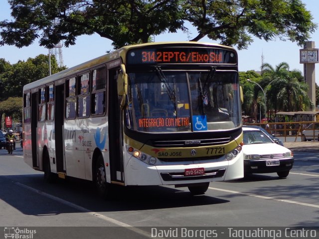 Expresso São José 77721 na cidade de Taguatinga, Distrito Federal, Brasil, por David Borges. Número da foto: #2708093.