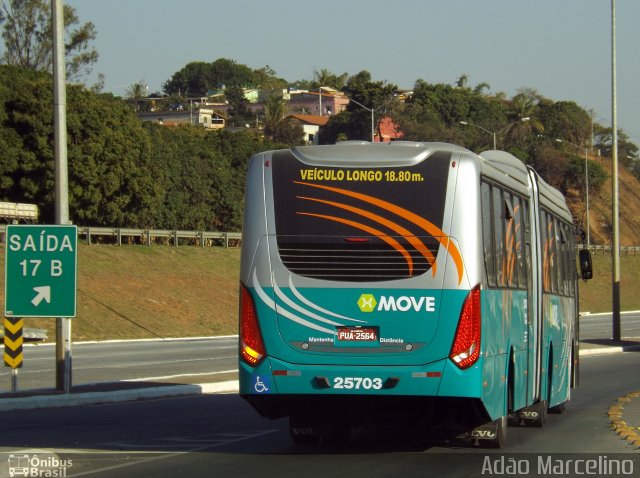 Autotrans > Turilessa 25703 na cidade de Belo Horizonte, Minas Gerais, Brasil, por Adão Raimundo Marcelino. ID da foto: 2707911.