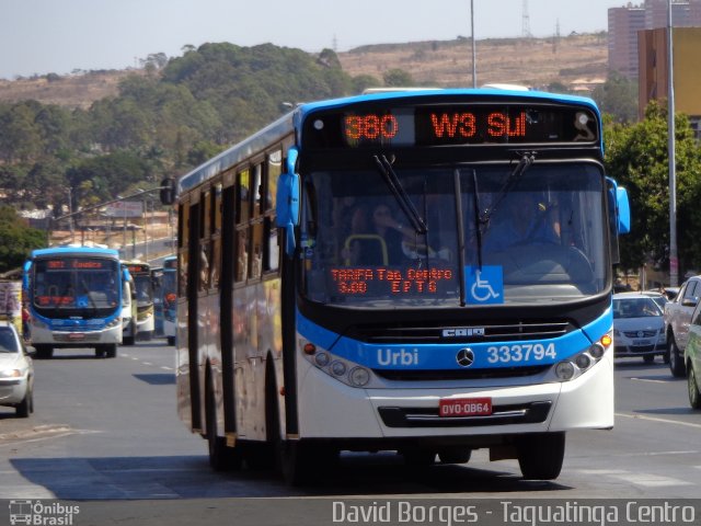 Urbi Mobilidade Urbana 333794 na cidade de Taguatinga, Distrito Federal, Brasil, por David Borges. ID da foto: 2708061.