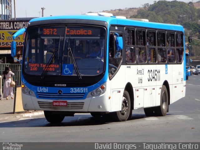 Urbi Mobilidade Urbana 334511 na cidade de Taguatinga, Distrito Federal, Brasil, por David Borges. ID da foto: 2708072.