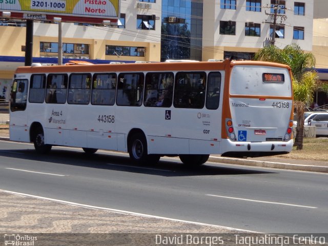 Auto Viação Marechal Brasília 443158 na cidade de Taguatinga, Distrito Federal, Brasil, por David Borges. ID da foto: 2708126.